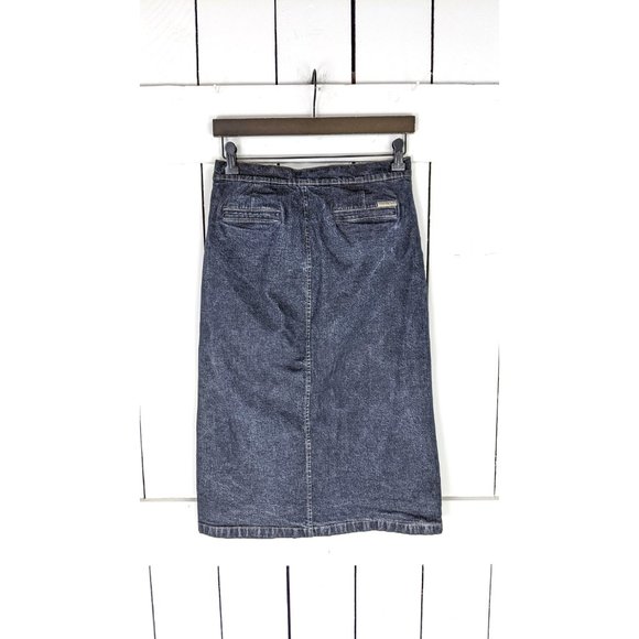 Vintage CK Calvin Klein Jeans dark blue wash jean denim pencil skirt - Picture 5 of 5